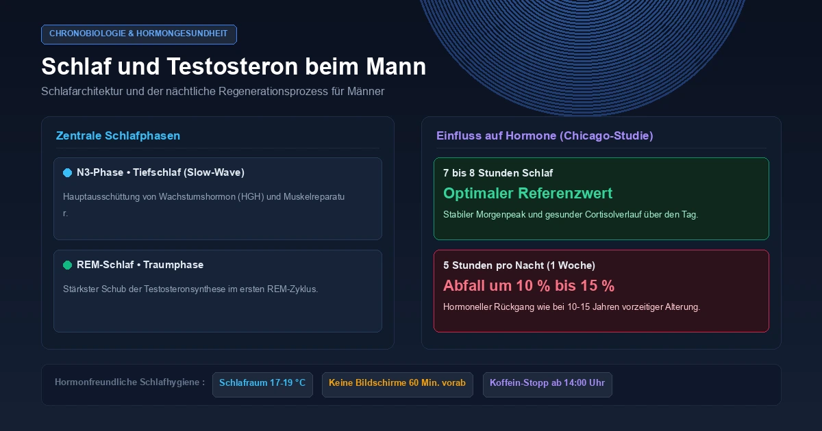Schlafarchitektur und Testosteronproduktion beim Mann: N3-Tiefschlaf, REM-Phasen und Vergleich der Schlafdauer